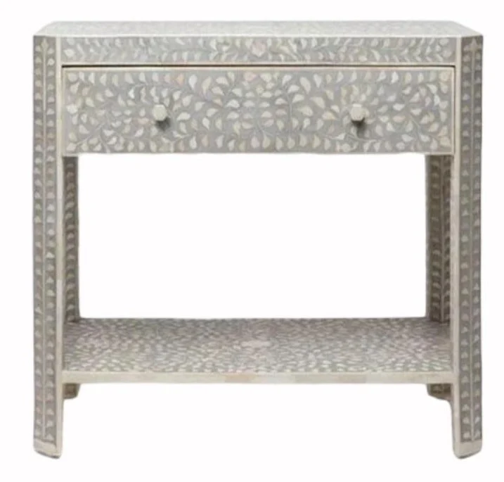 Wyllie_Bone Inlay Bed Side Table