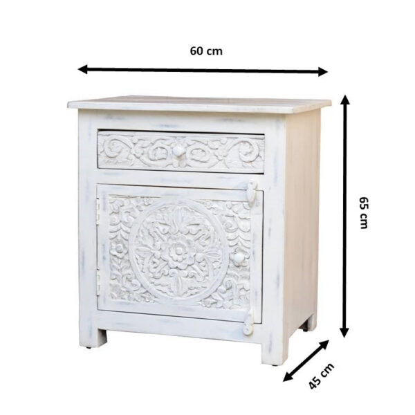 Jose_Hand Carved Bed Side Table 1 Door and 1 Drawer
– Celson PTE Ltd 4