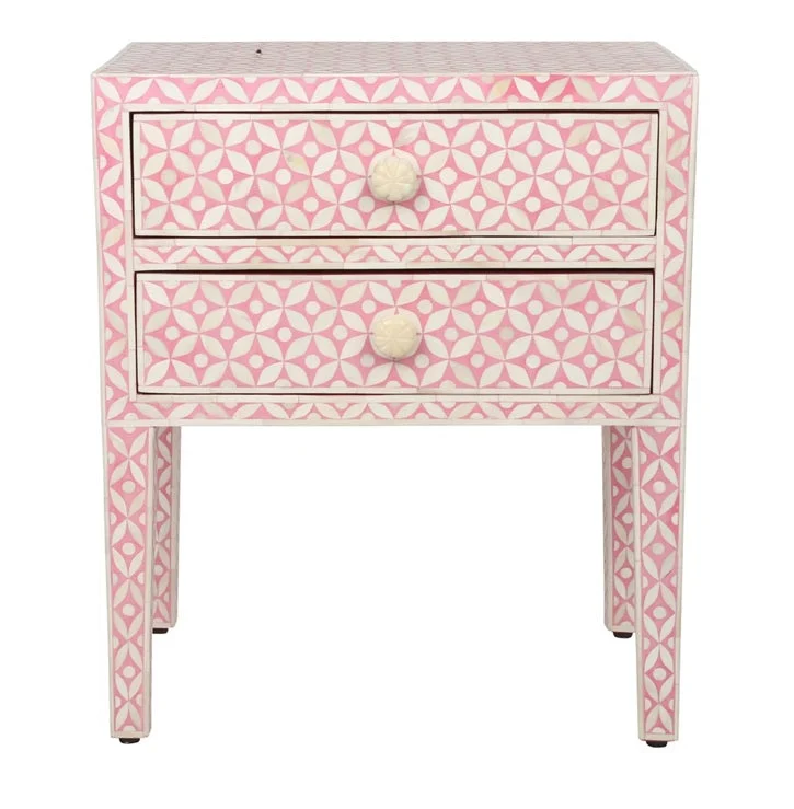 Ioan_Bone Inlay Bed Side Table