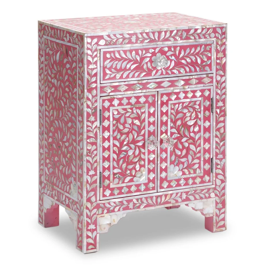Bella Mother of Pearl Bed Side Table