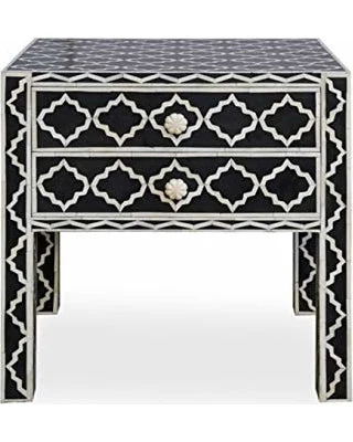 Sirsi Bone Inlay Bed Side Table