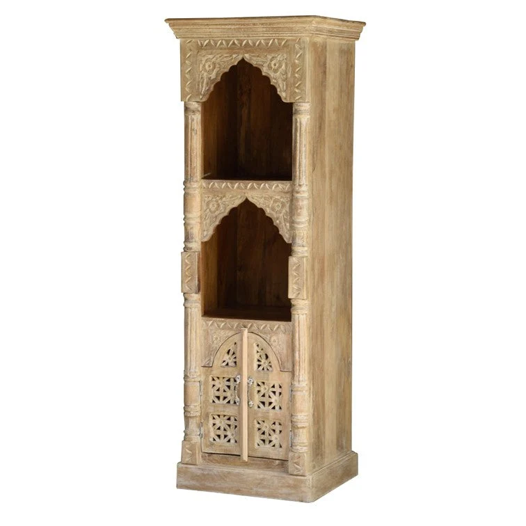Inaya_Hand Carved Wooden Bookshelf