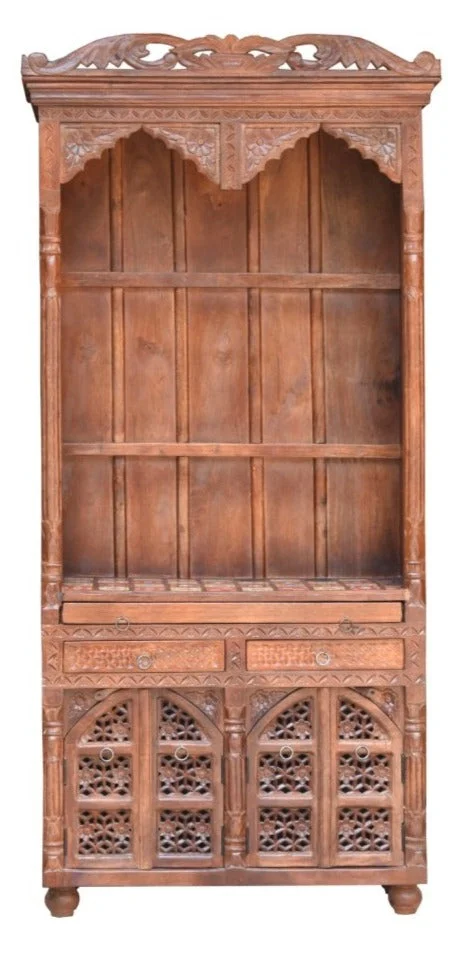 Jayma_Altar_Bookcase with Doors and 2 Drawer cabinet with open shelf
