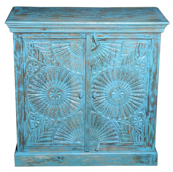 Therica_Solid Indian Wood Chest with Carved Doors_ 90 cm Length
– Celson PTE Ltd 7