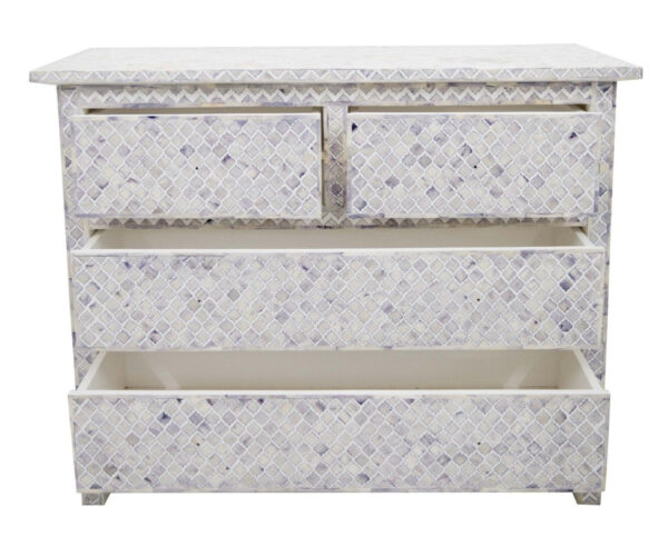 Dana Bone Inlay Chest of Drawer with 4 Drawers_ 104 cm Length
– Celson PTE Ltd