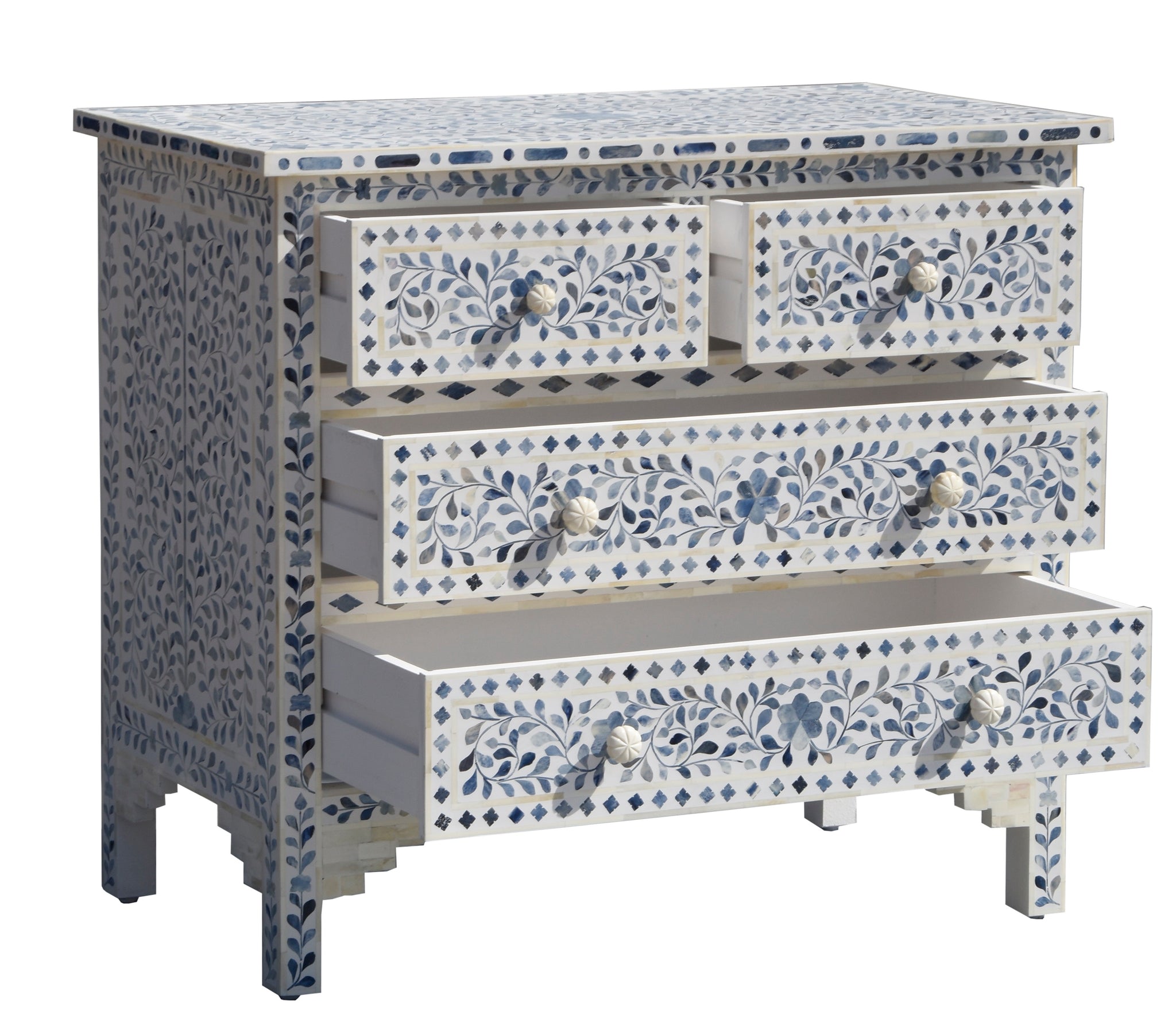 Sara _Bone Inlay Chest of Drawer_Bone Chest with 4 Drawers