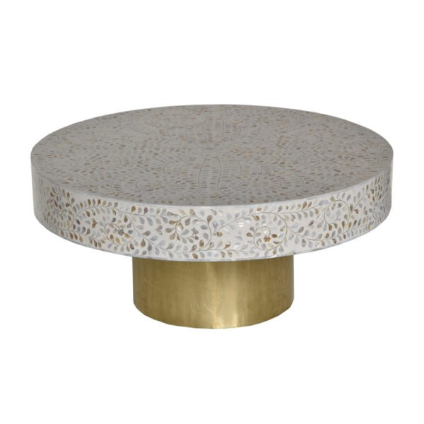 Ciba_Round Mother of Pearl Coffee Table with brass Base
– Celson PTE Ltd 6