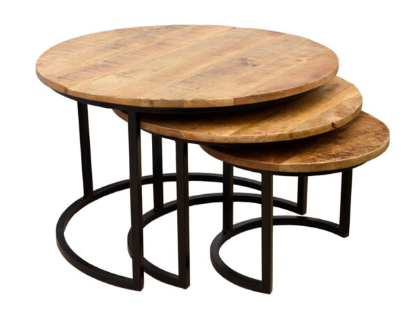 Darko_ Solid Indian Wood Stackable Coffee Table Set of 3_70 Dia cm
– Celson PTE Ltd 5