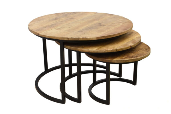 Darko_ Solid Indian Wood Stackable Coffee Table Set of 3_70 Dia cm
– Celson PTE Ltd 8