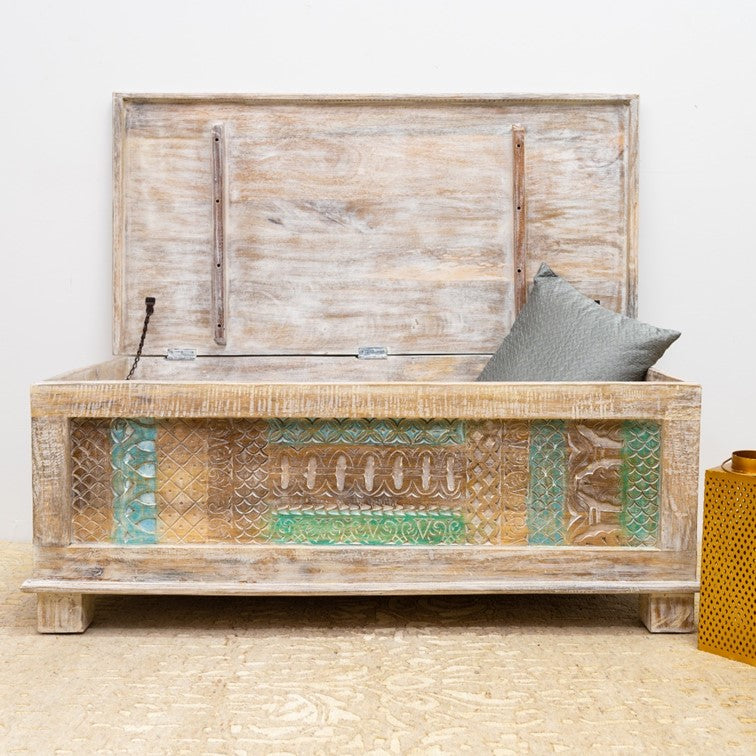 Stella_Solid Indian Wood Storage Trunk_ Coffee Table_120 cm