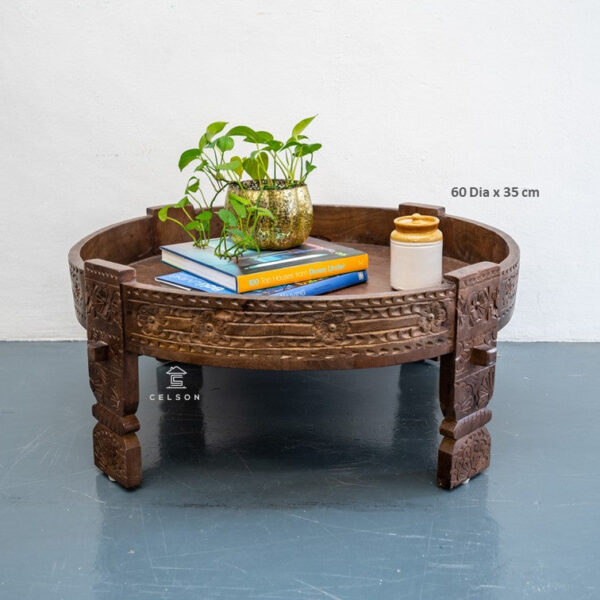 Leon_Hand Carved Chakki Table_Grinder Table_Available in 6 Sizes
– Celson PTE Ltd 7