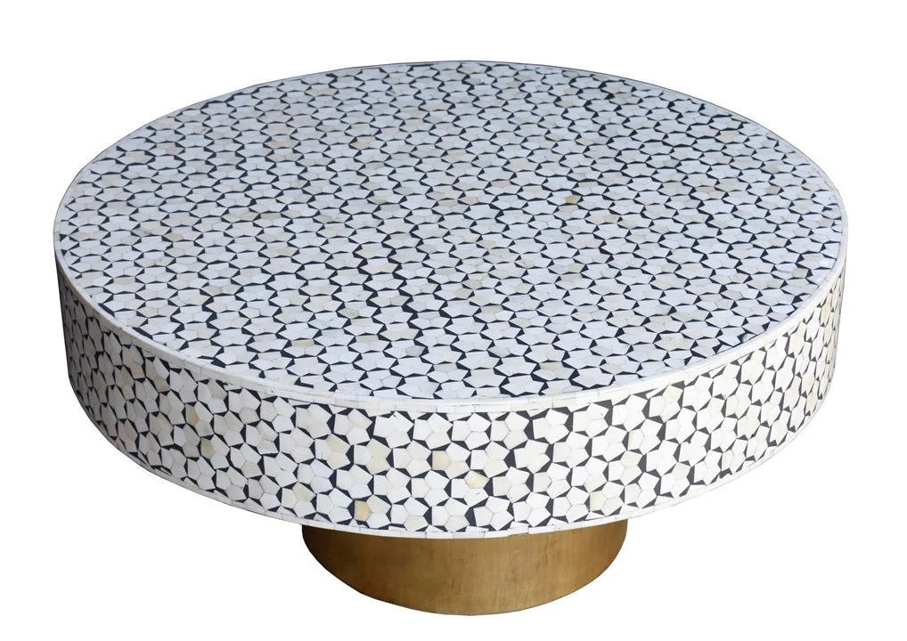 Marie Bone Inlay Coffee Table_105 Dia cm