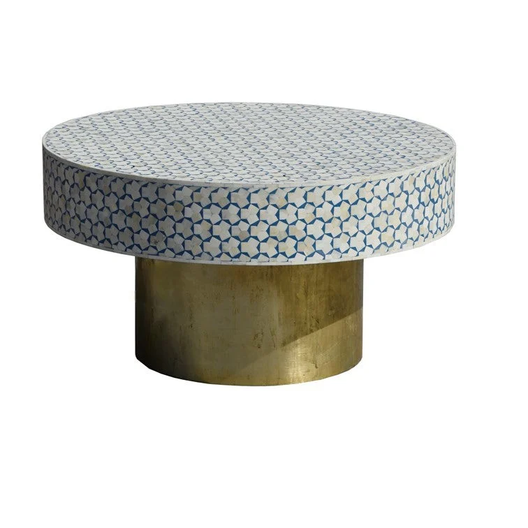 Abha_Bone Inlay Coffee Table_90 Dia cm