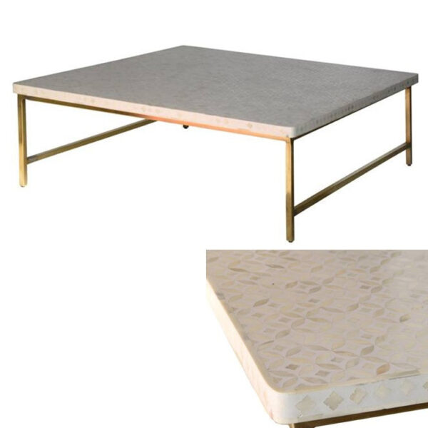 Duff _Bone Inlay Coffee Table with Metal Base_110 cm
– Celson PTE Ltd 4