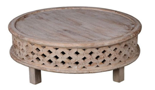 Ferrel Solid Indian Wood Carved Round Coffee Table_80 Dia cm
– Celson PTE Ltd 6