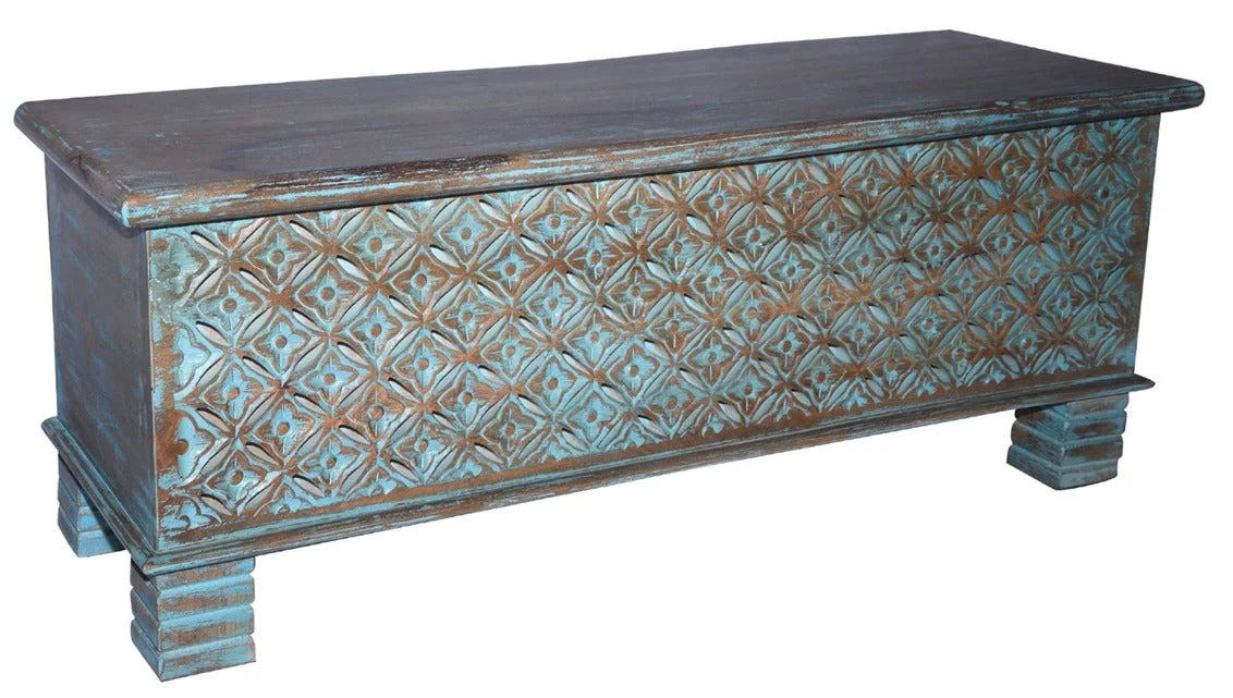 Ample_Solid Indian Wood Trunk_Coffee Table _Storage Case_Box _Sitting