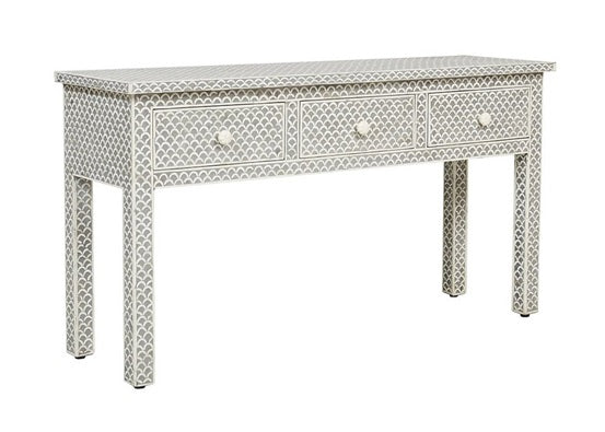 Sebba Bone Inlay Console Table with 3 Drawers_130 cm