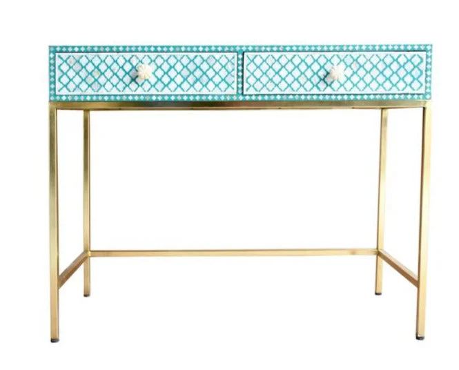 Lisa Mother of Pearl Inlay Console Table_107 cm