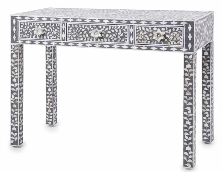 Russell_MOP Inlay Console Table with 3 Drawers_120 cm