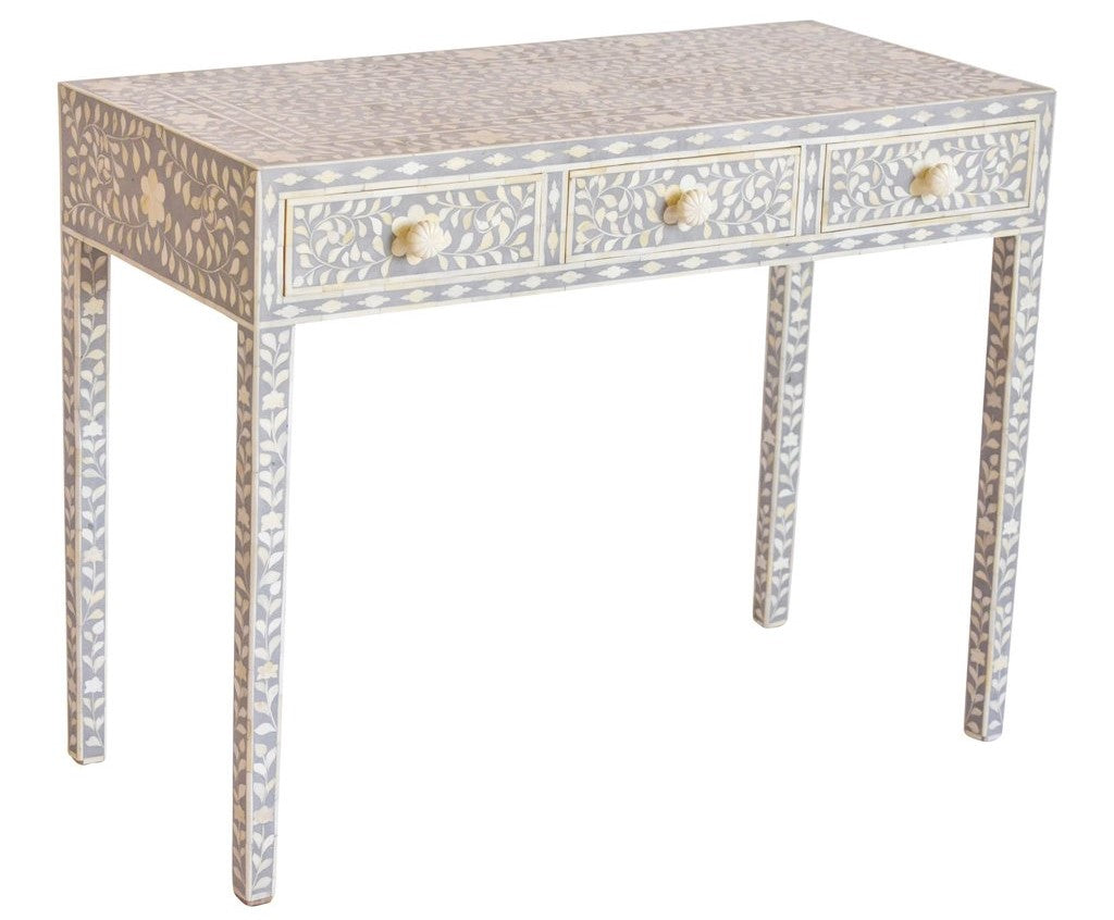 Anton Bone Inlay Console Table with 3 Drawers_110 cm