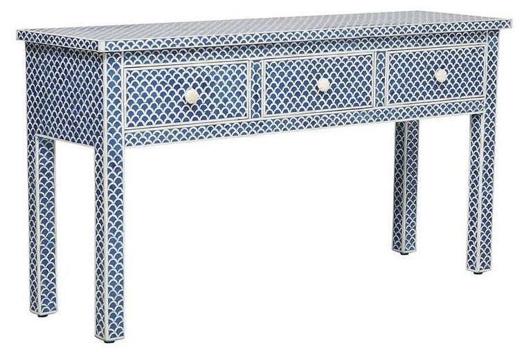 Tracy Bone Inlay Console Table with 3 Drawers_130 cm