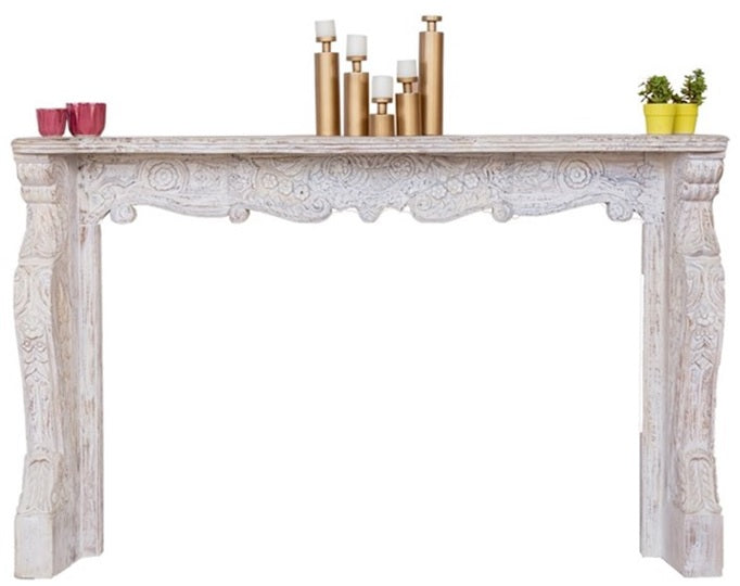 Biona_ Hand Carved Wooden Console Table_173 cm