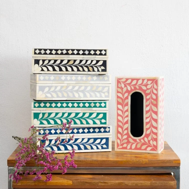 Anna Bone Inlay Tissue Box