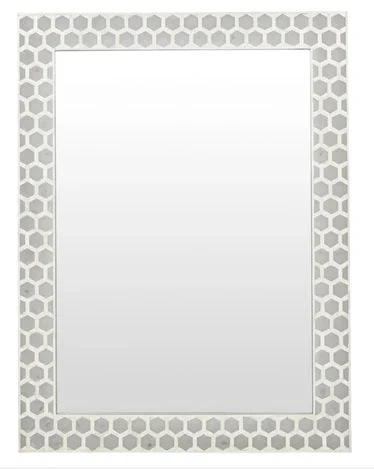 Lewis Bone Inlay Mirror Honey Comb_55 x 95 cm
