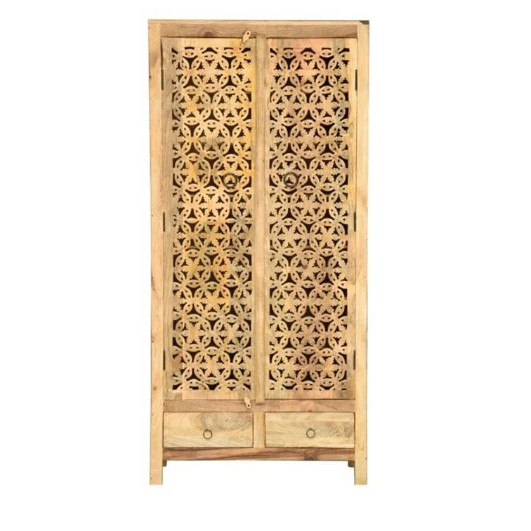 Erica_Indian Wooden Hand Carved Shoe rack_Height 190 cm