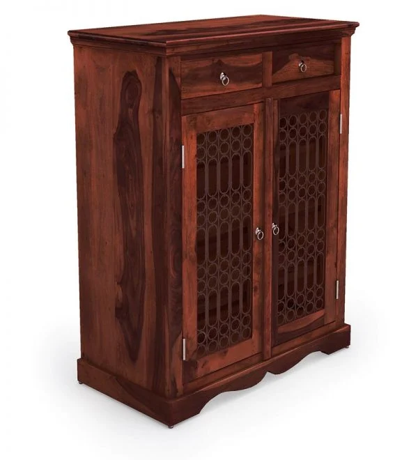 Shea_ Wooden Shoe Racks_2 Drawer & 3 Shelves Cabinet Storage