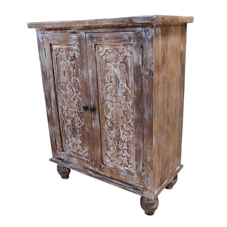 Kristen Solid Mango Wood Shoe Rack_Cabinet