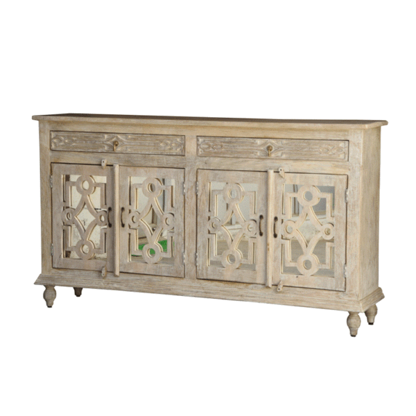 Linda Hand Carved Indian Wood Sideboard with Glass on Door_Buffet
– Celson PTE Ltd 7