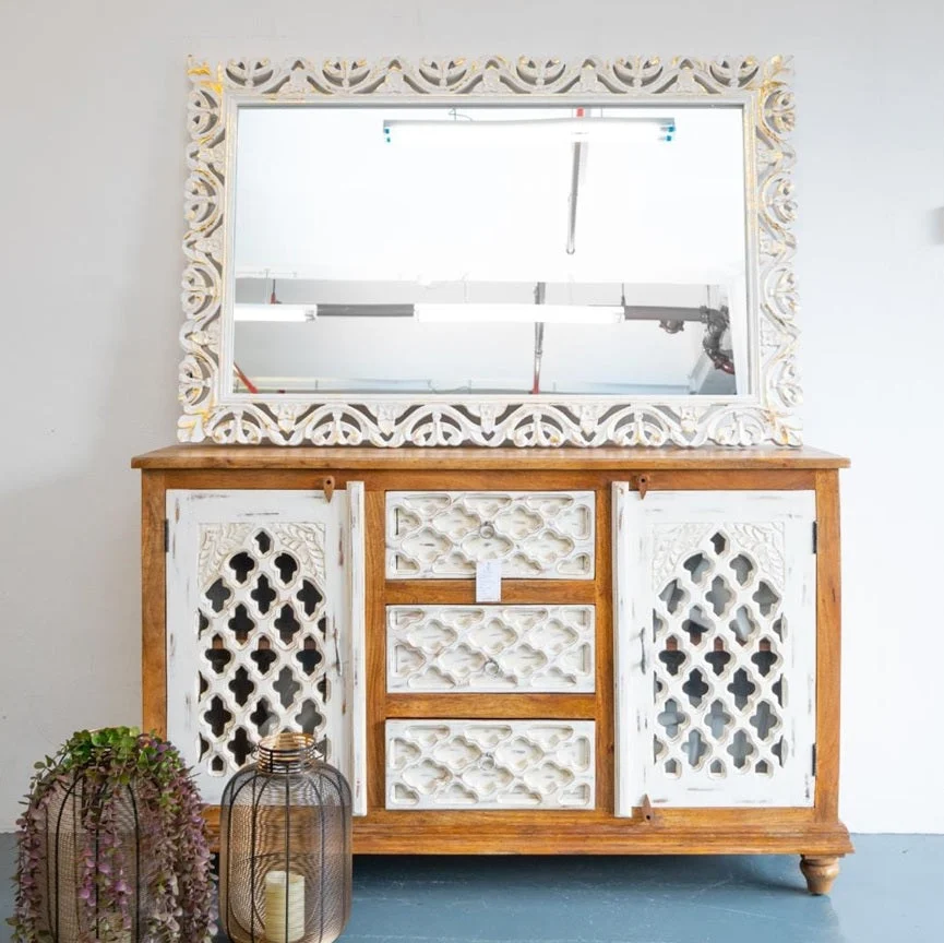 Emory Wooden Sideboard_Buffet_Chest with 2 Doors & 3 Drawers_Cabinet