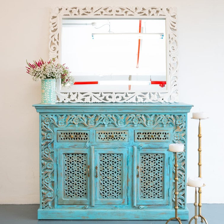 Amora Hand Carved Wooden Sideboard_Buffet_Cabinet