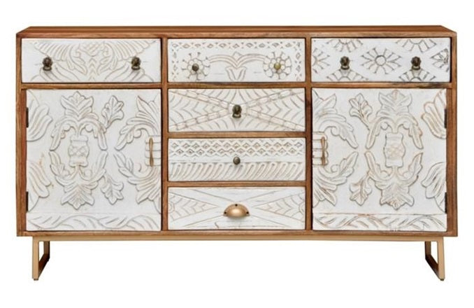 Riva_Solid Indian Wood Side Board_Chest of Drawer_Buffet