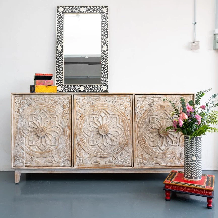 Arliss_Carved 3 Door Buffet_Sideboard