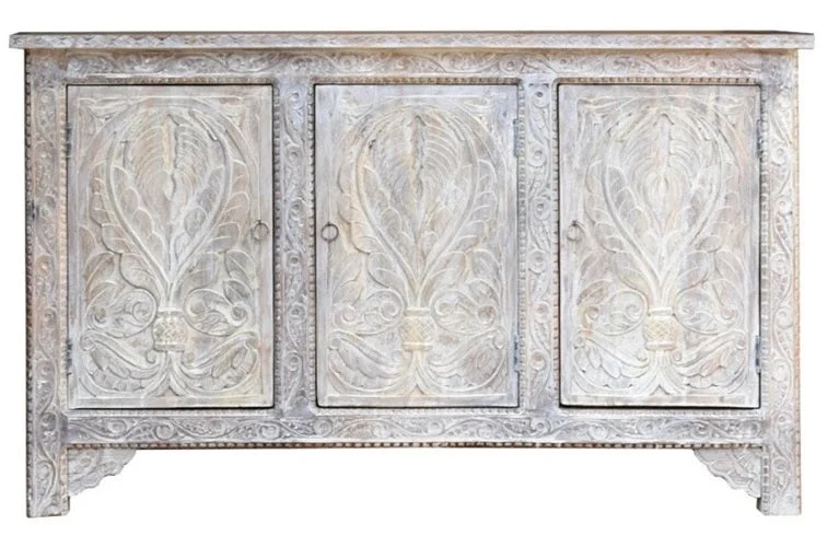 Remi Hand Carved Wooden Sideboard_Buffet