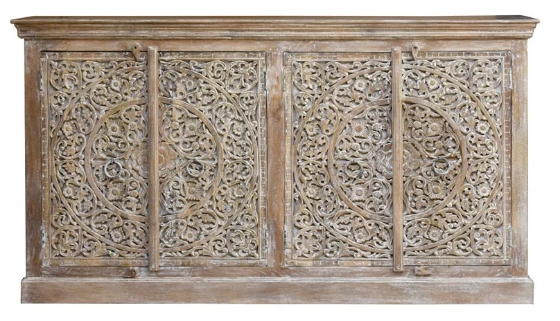 Hazel Hand Carved Wooden Sideboard_Buffet
