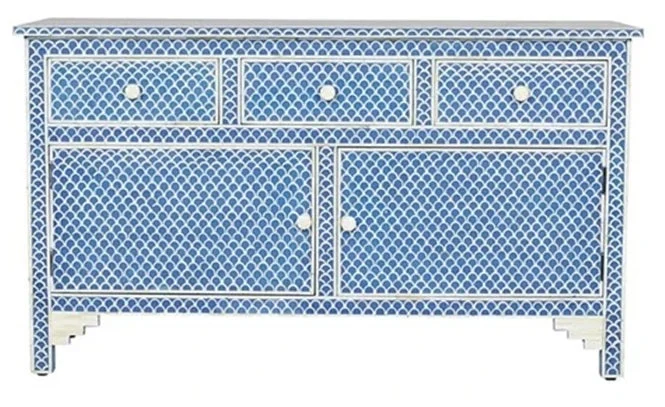Jamey Bone Inlay Sideboard with 3 Drawers & 2 doors