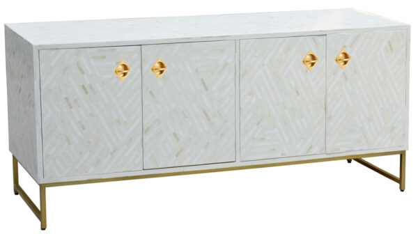 Chaanila_Bone Inlay Side Board with metal Base gold finish
– Celson PTE Ltd