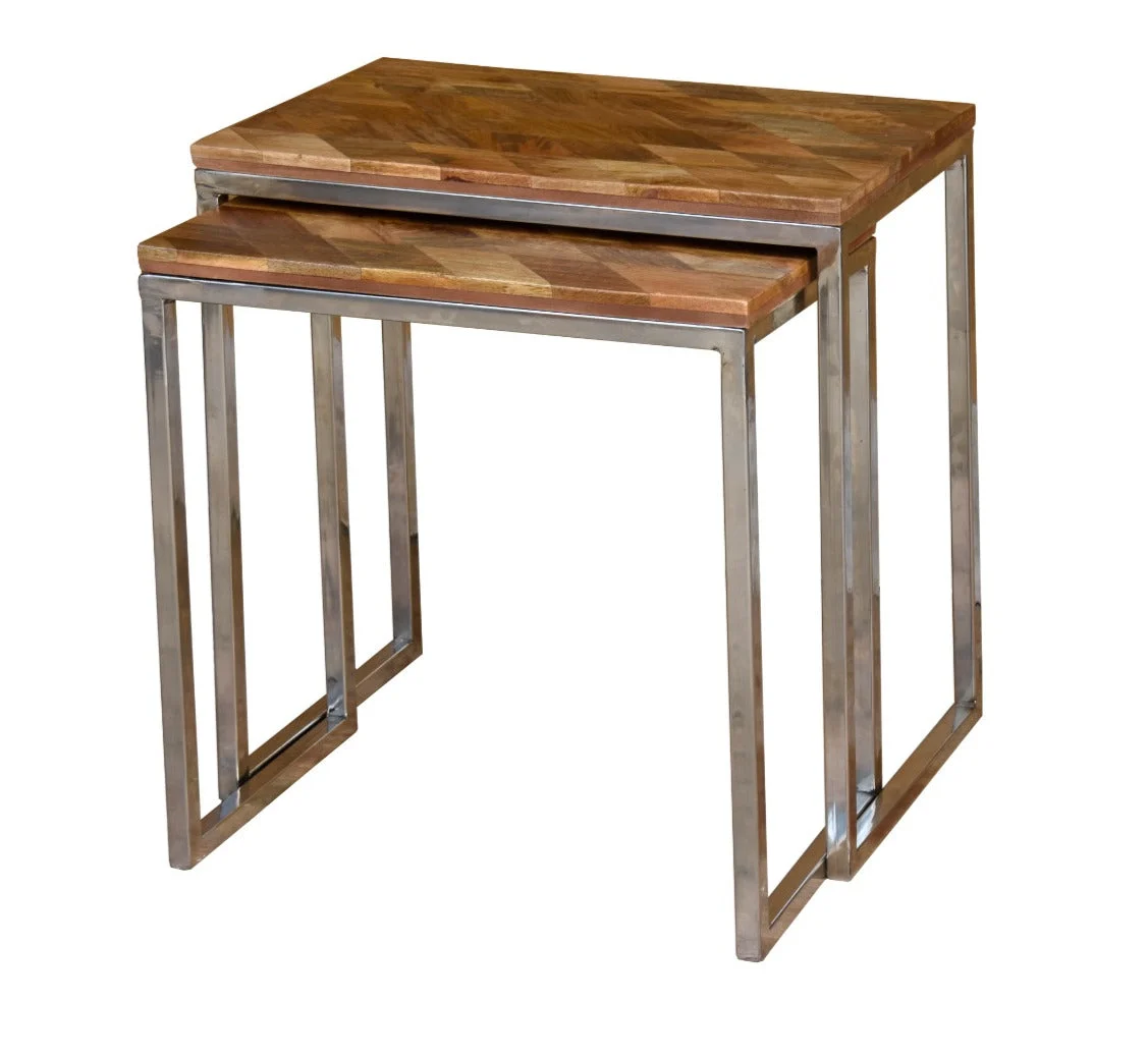 Luci Wooden Nesting Table Set of 2– Celson PTE Ltd