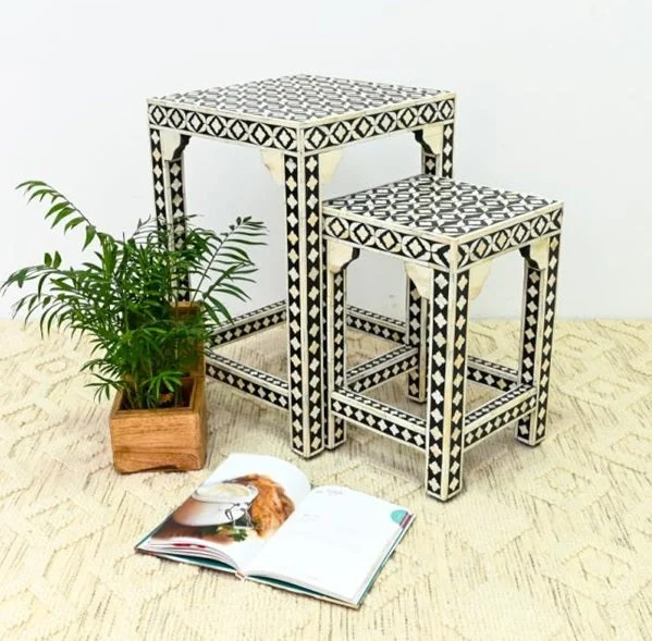 Margo_Bone Inlay Set of 2 Nesting table_Modern
– Celson PTE Ltd