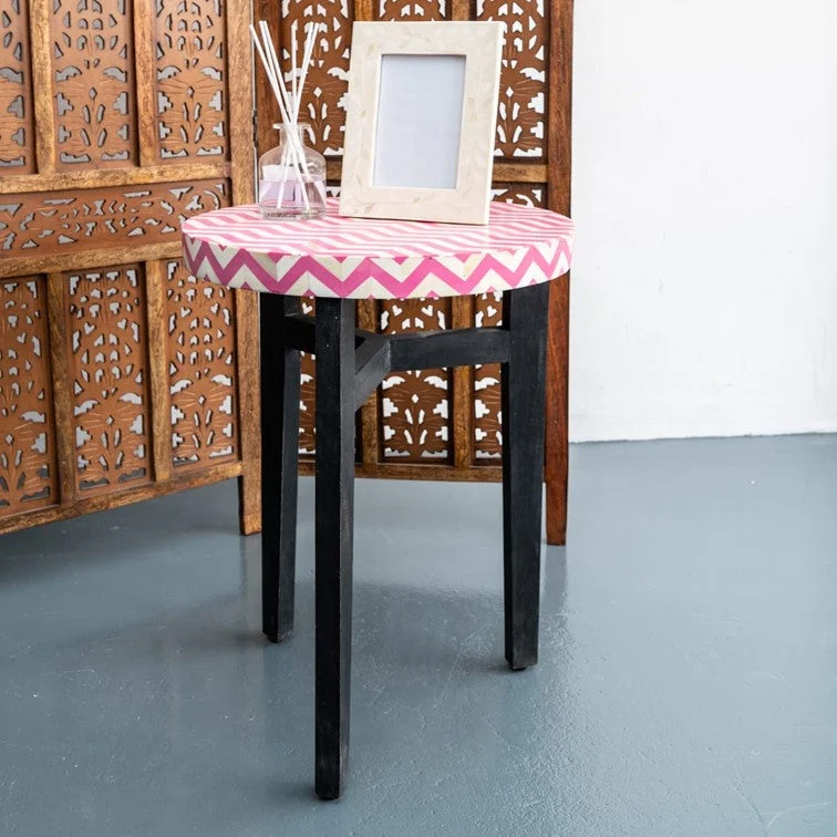 Joey_Bone Inlay Round Stool_Turquoise Green_Pink
– Celson PTE Ltd