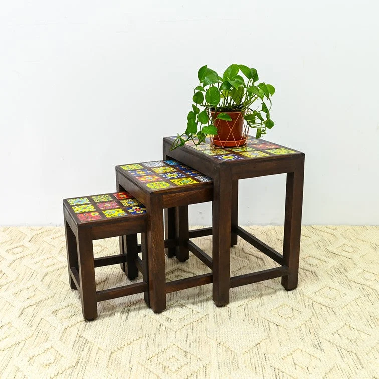 Freya Solid Wood Painted Nesting Table Set of 3
– Celson PTE Ltd