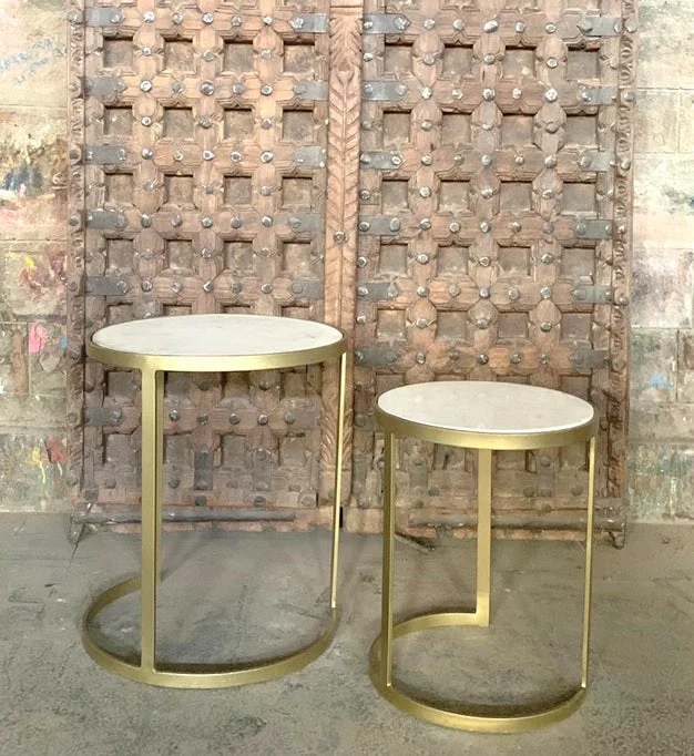Linus Nesting Side Table with Marble Top Set of 2
– Celson PTE Ltd