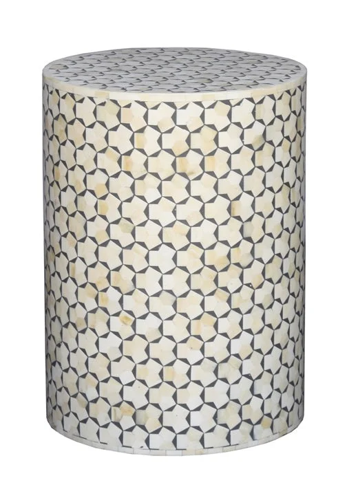 Carell_Bone Inlay Round Stool _ End Table _Side Table _Accent Table
– Celson PTE Ltd