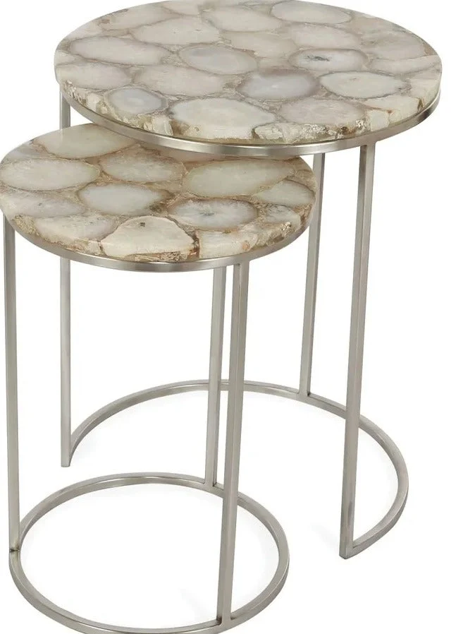 Lynda_Natural Agate Nesting Tables Set of 2
– Celson PTE Ltd