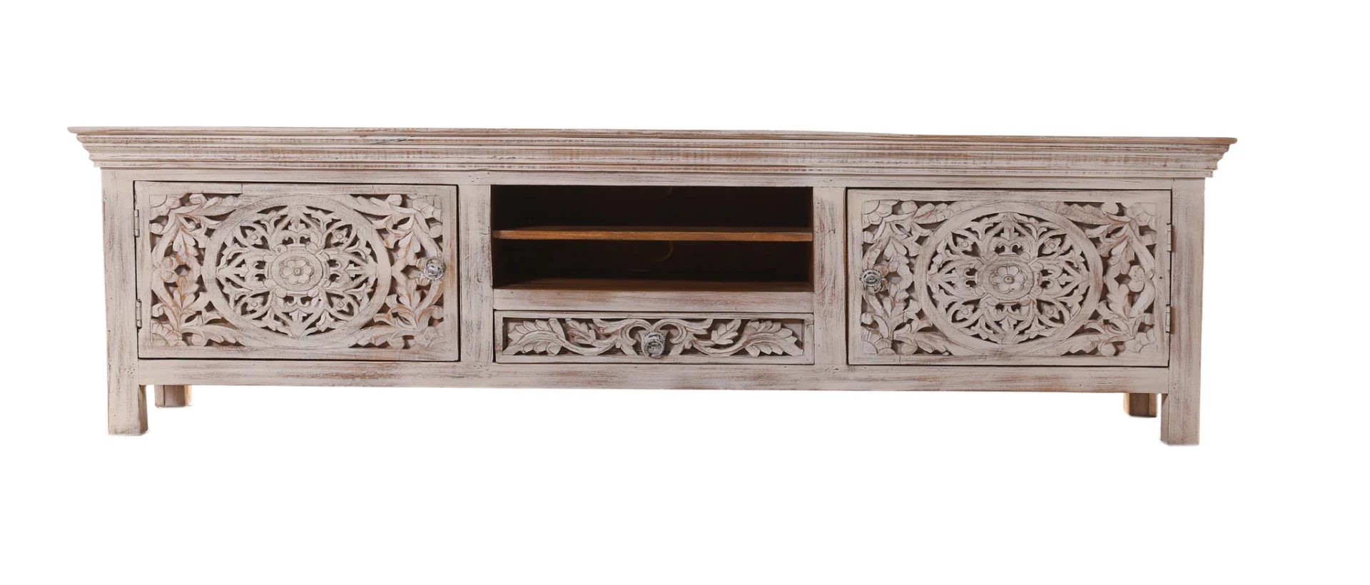 Megan Solid Indian Wood TV Cabinet_TV Console– Celson PTE Ltd
