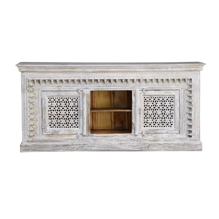 Peter _Hand Carved TV Cabinet_Media Cabinet_Spindle TV Cabinet– Celson PTE Ltd