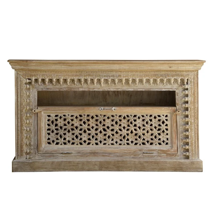 Evie Hand Carved TV Cabinet_TV Unit_Media Unit– Celson PTE Ltd